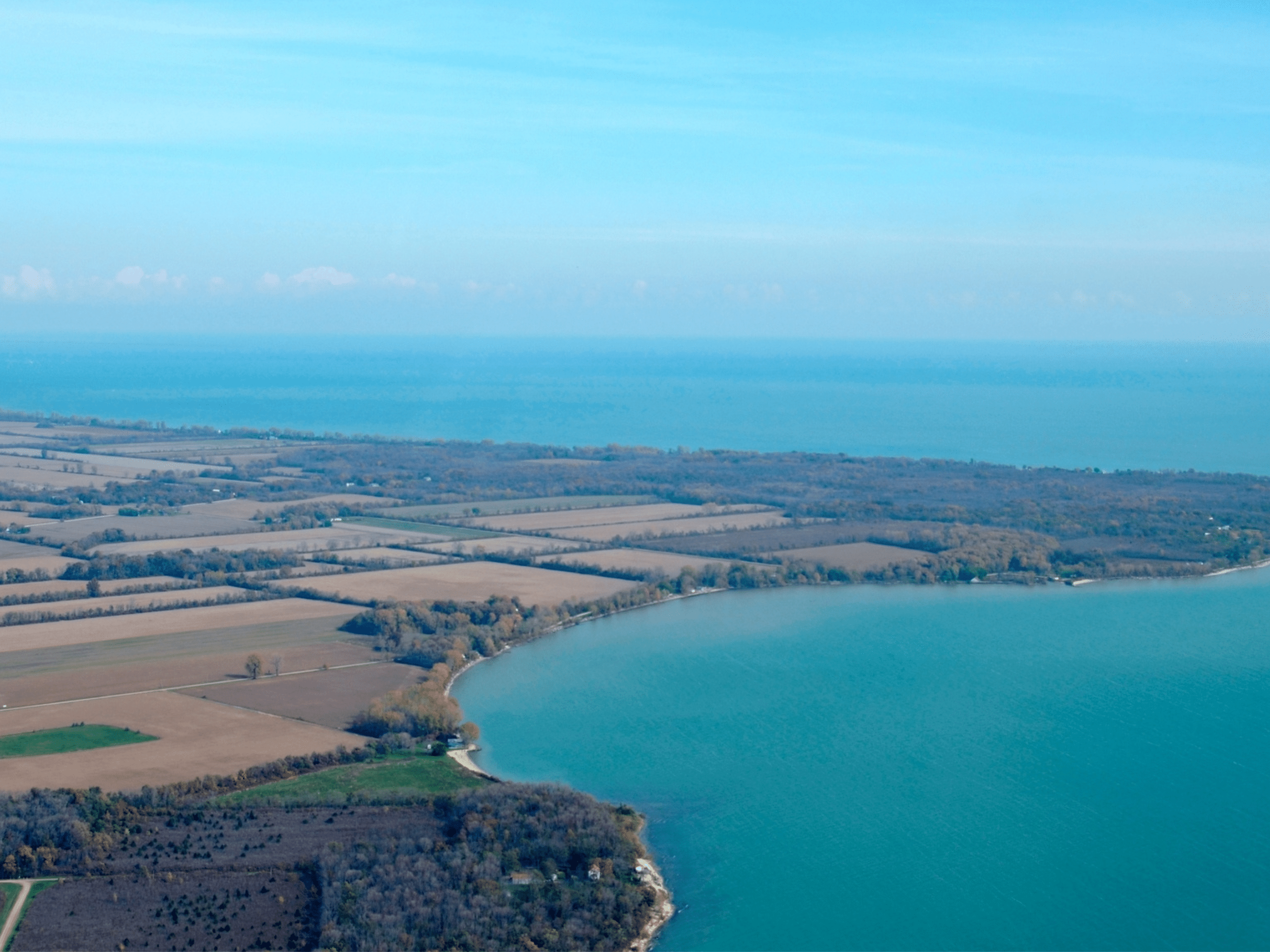 an ariel view of the pelee island
