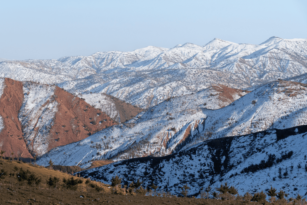Africa morocco satin mountains snow in mountains