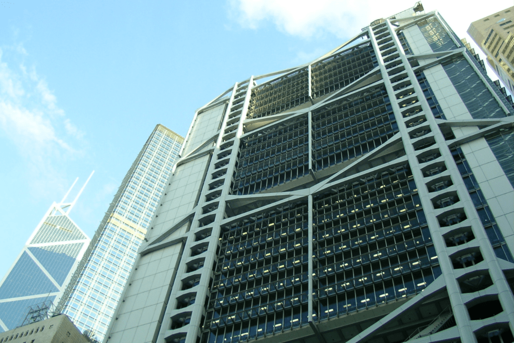 HSBC Tower Honk Kong skyline.
