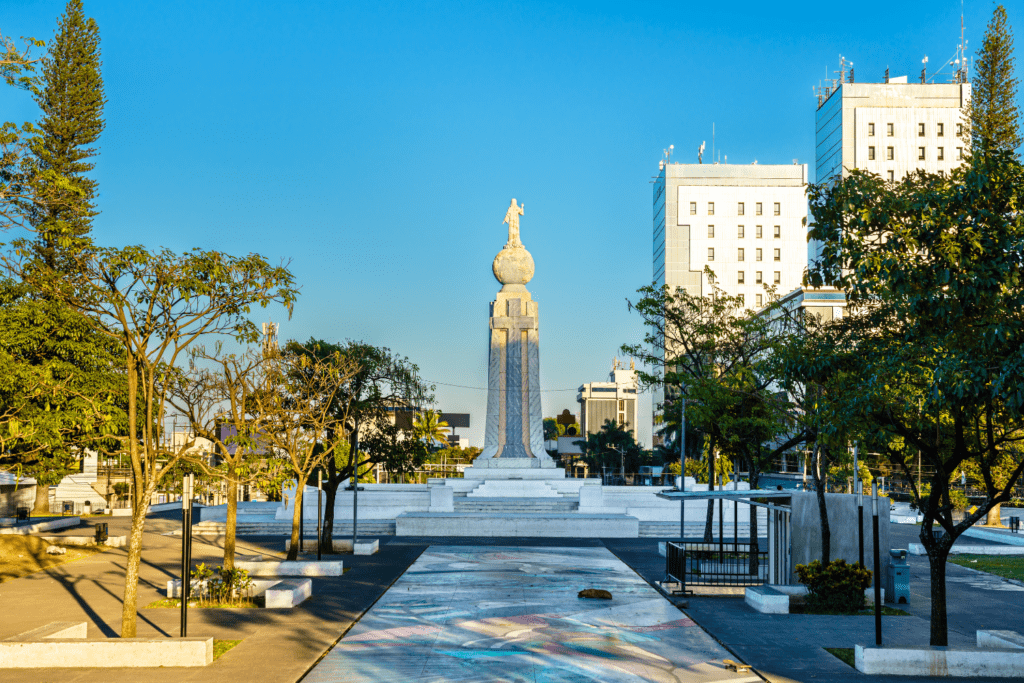 Monument to the Divine Savior of the World in San Salvador, El Salvador, Central America.