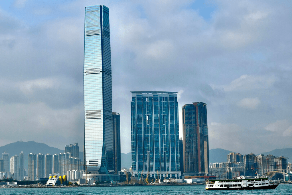 The International Commerce Centre in Hong Kong.
