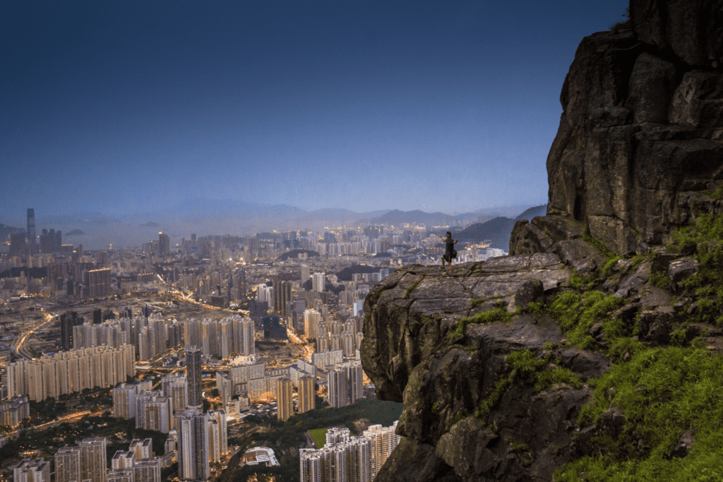 Kowloon Peak, a perfect view point to watch the Hong Kong buildings from above.