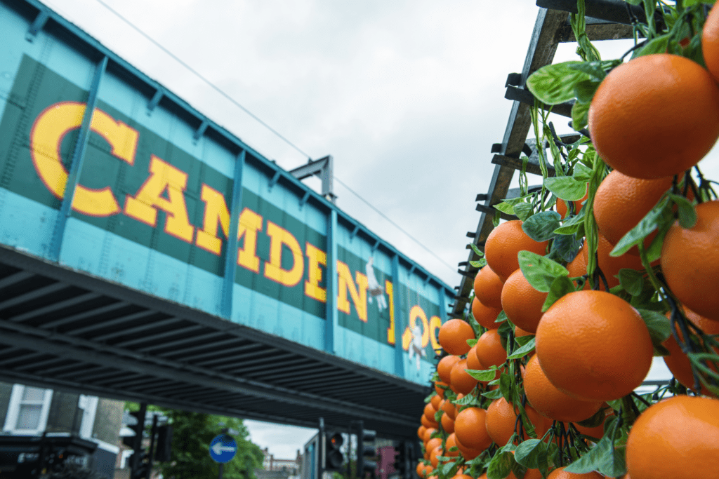 Famous Camden Market in London. a site for walking tours in London.